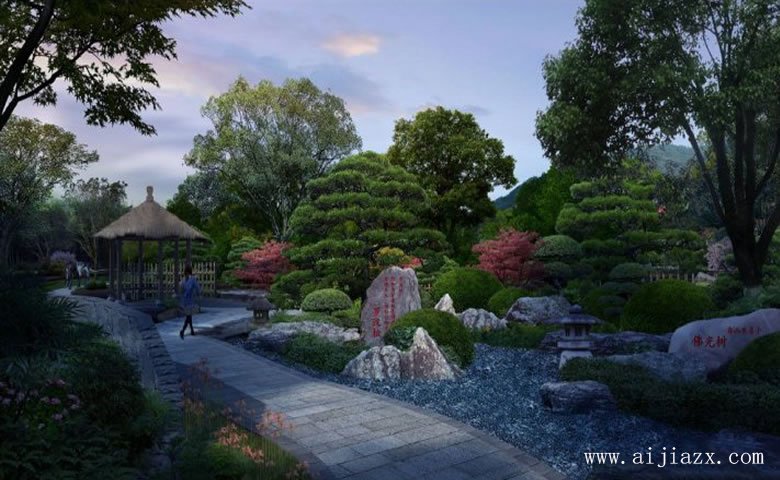 古色古韻的中式園林景觀(guān)裝修效果圖