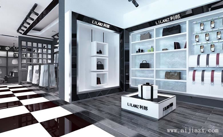 簡(jiǎn)潔舒適的男裝專賣(mài)店鋪櫥窗區(qū)裝修效果圖
